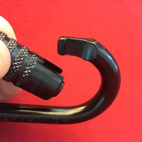 Black Steel Oval 30kN triple locker - Image 2