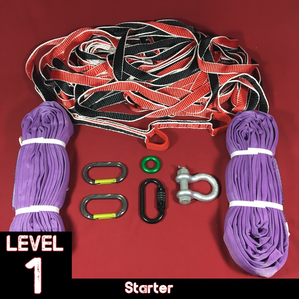 Slackline Progression Kit Starter (level 1) Start Slacking now!