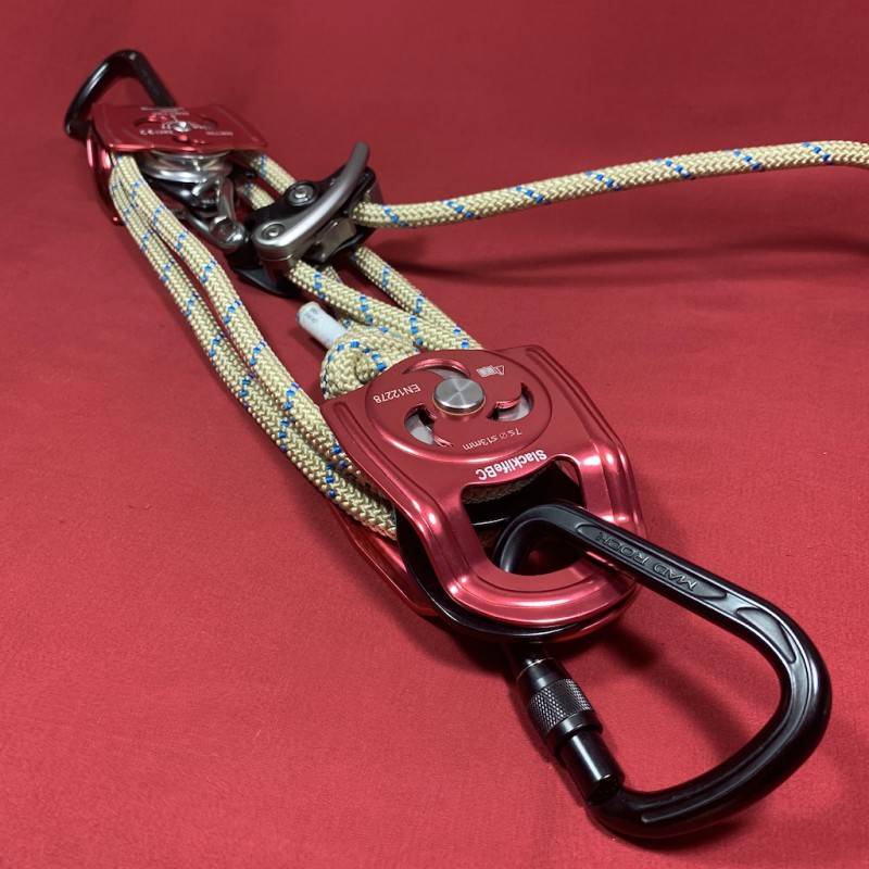 Simple Double Pulley with Becket SlacklifeBC Basic Prusik Minding
